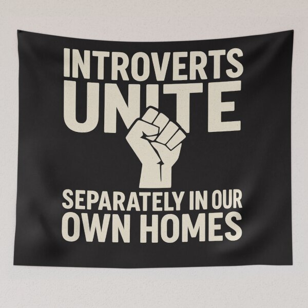 Item preview, Introverts Unite Separately – Funny Minimalist Introvert Quote T-Shirt designed and sold by UrbanHype-Co.