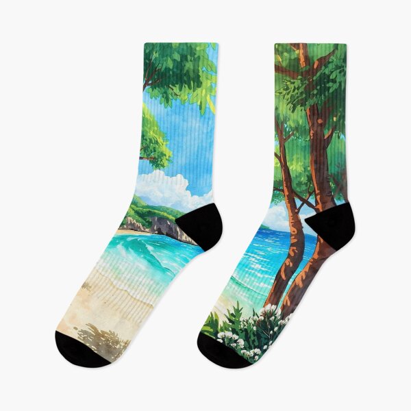 Item preview, Sunny Beach by the Trees and flowers designed and sold by Modern-Tropical.