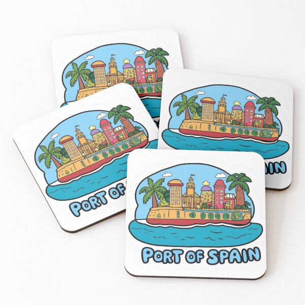 Item preview, Port of Spain Map Outline | Minimalist Trinidad Travel Sticker designed and sold by KiValuate.
