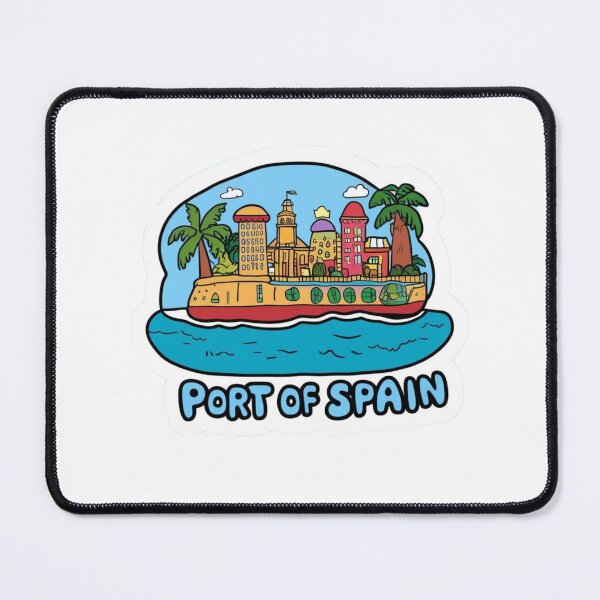 Item preview, Port of Spain Map Outline | Minimalist Trinidad Travel Sticker designed and sold by KiValuate.