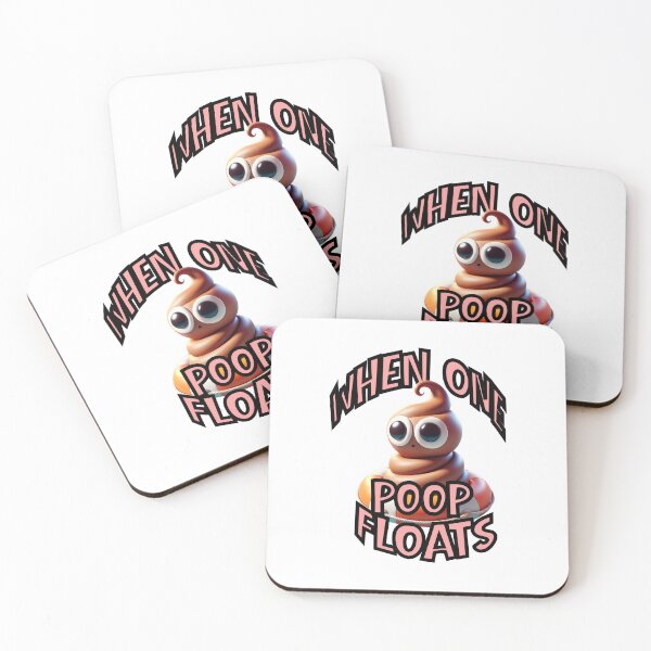 Item preview, When One Poop Floats - Character Badge designed and sold by Bubblebum-Books.