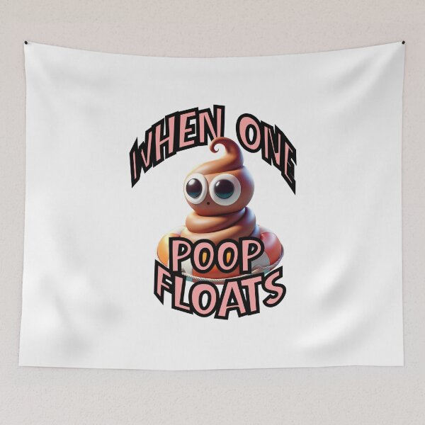 Item preview, When One Poop Floats - Character Badge designed and sold by Bubblebum-Books.