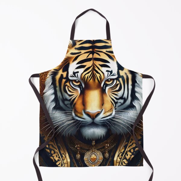 Item preview, Regal Tiger Portrait in Golden Armor designed and sold by CASASIS_MERCH.