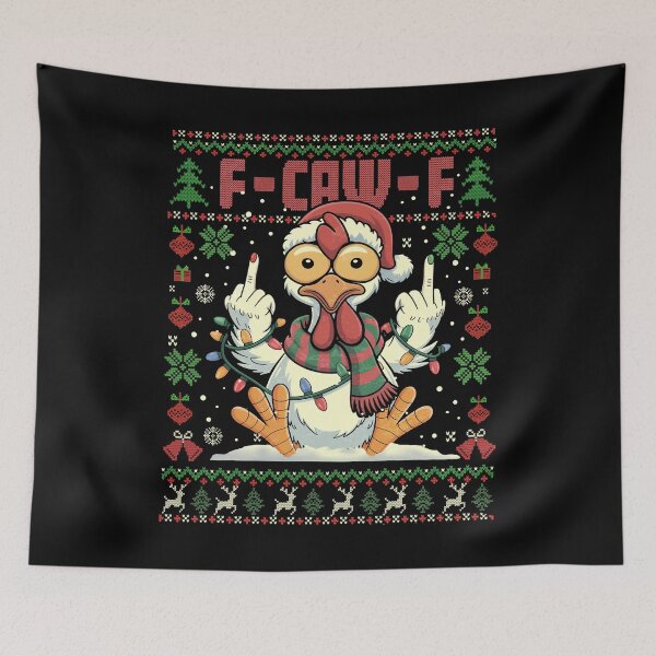 Item preview, F-Caw-F-Chicken Christmas  designed and sold by BlightedArt.
