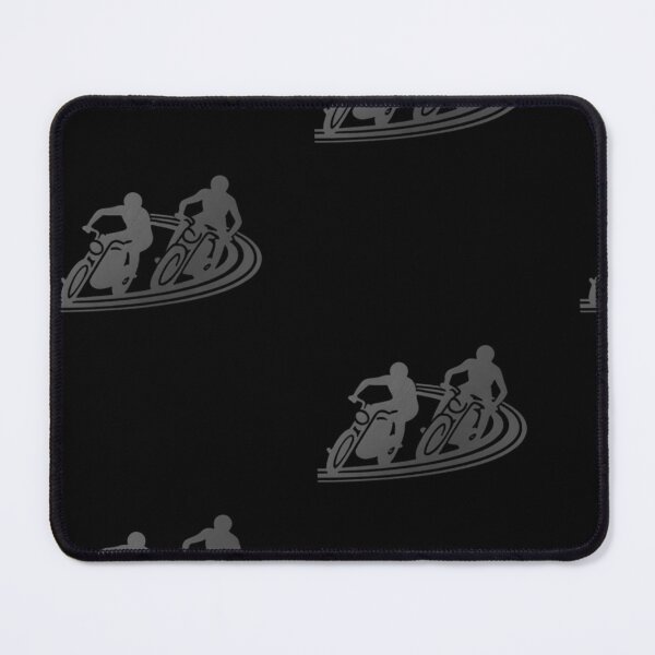 Item preview, Two motorbike riders turning in a race curve_22_Black Paint_side view designed and sold by Aariq.