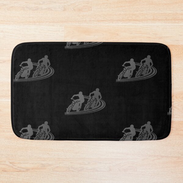 Item preview, Two motorbike riders turning in a race curve_22_Black Paint_side view designed and sold by Aariq.