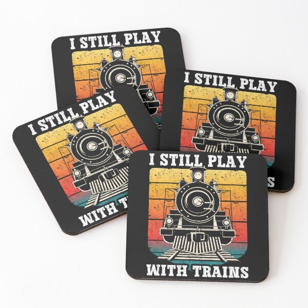 Item preview, Vintage I Still Play With Trains Steam Locomotive Retro Design designed and sold by Dmetalx Art Apparel.