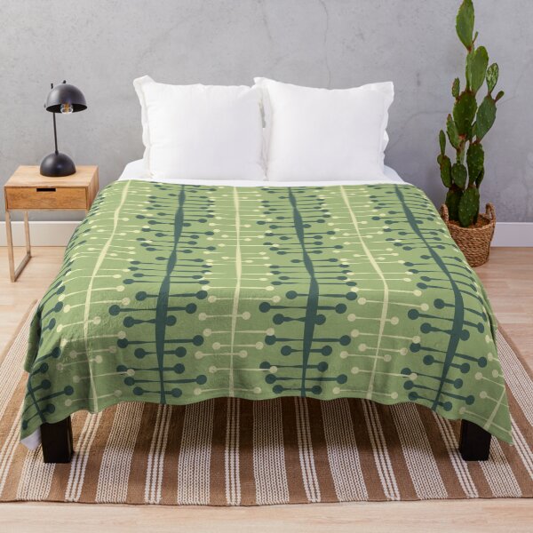 Item preview, Retro 1960s Mid Century Modern Olive & Green Atomic Pattern designed and sold by RetroMaggie.
