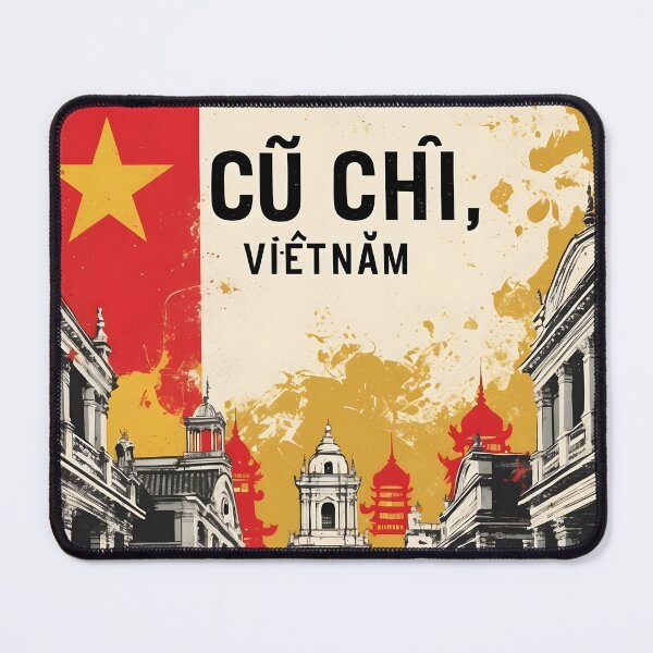 Item preview, Cu Chi Vietnam 1950s Retro Poster Tourism designed and sold by TravelersGems.