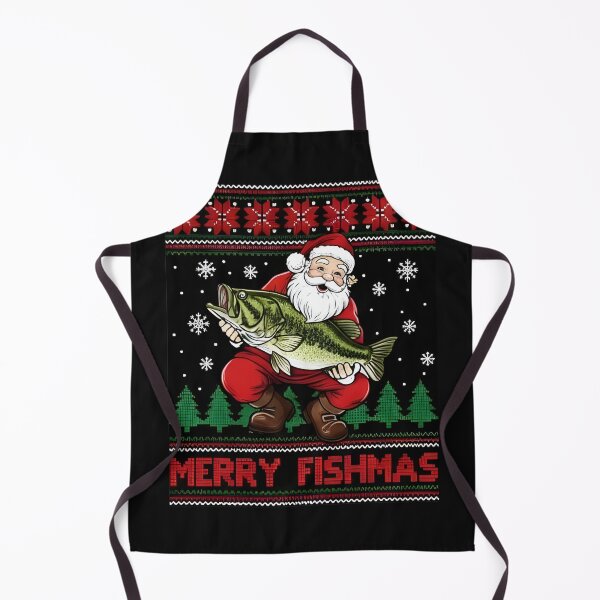 Item preview, Merry Fishmas Santa & Bass designed and sold by Inkspire House.