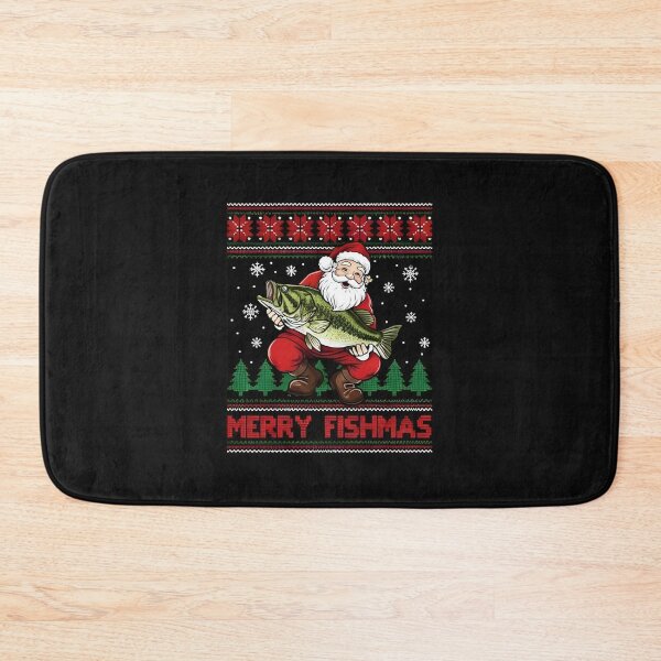 Item preview, Merry Fishmas Santa & Bass designed and sold by Inkspire House.