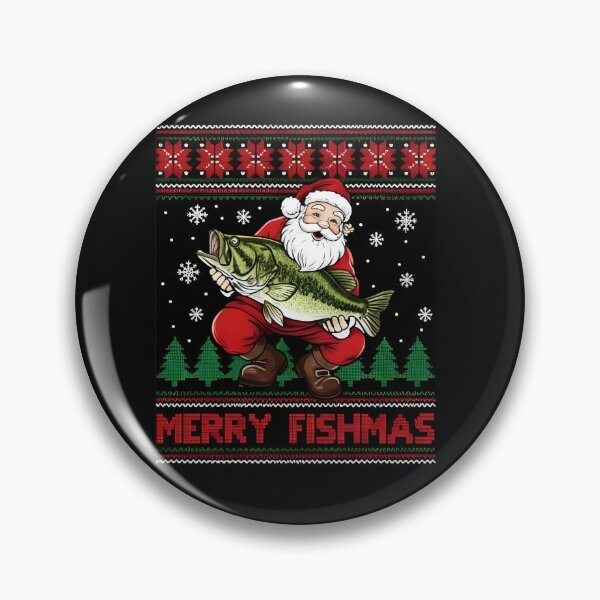 Item preview, Merry Fishmas Santa & Bass designed and sold by Inkspire House.