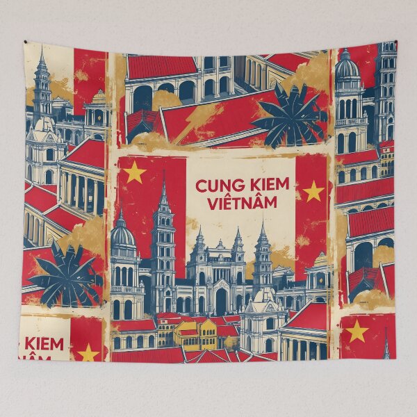 Item preview, Cung Kiem Vietnam 1950s Retro Poster Tourism designed and sold by TravelersGems.