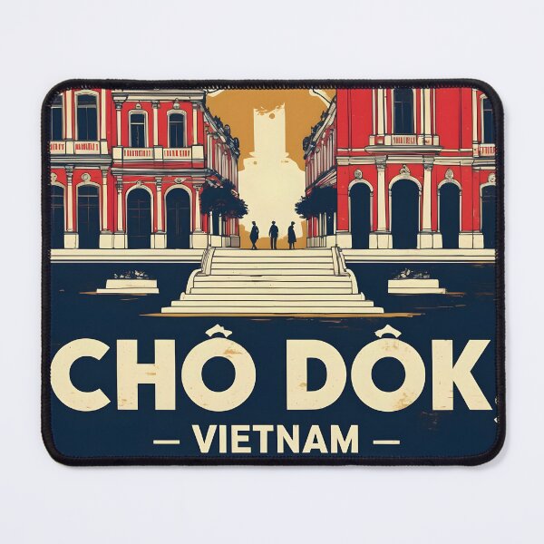 Item preview, Cho Dok Vietnam 1950s Retro Poster Tourism designed and sold by TravelersGems.