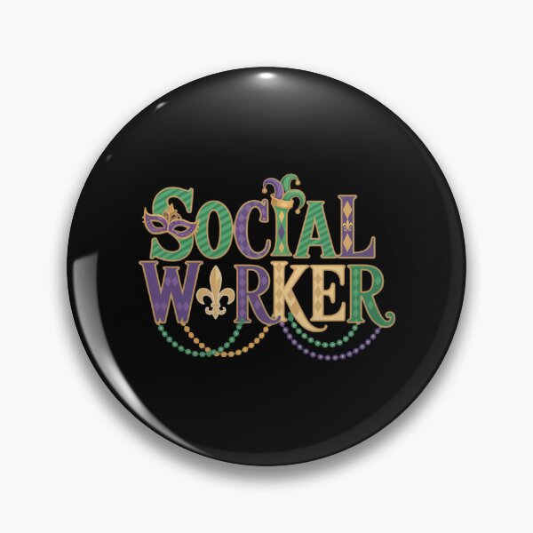 Item preview, Funny Social Worker Mardi Gras Festival Party designed and sold by CruelShadesSt.