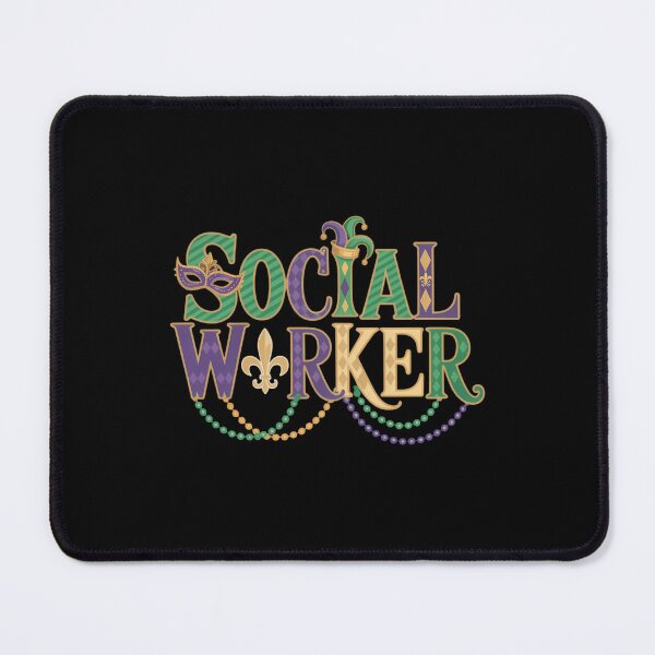 Item preview, Funny Social Worker Mardi Gras Festival Party designed and sold by CruelShadesSt.