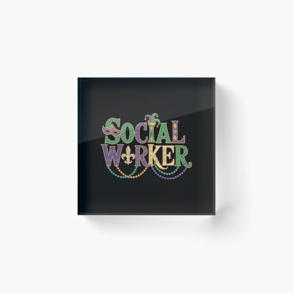 Item preview, Funny Social Worker Mardi Gras Festival Party designed and sold by CruelShadesSt.