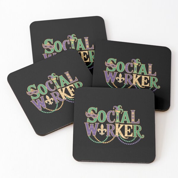 Item preview, Funny Social Worker Mardi Gras Festival Party designed and sold by CruelShadesSt.