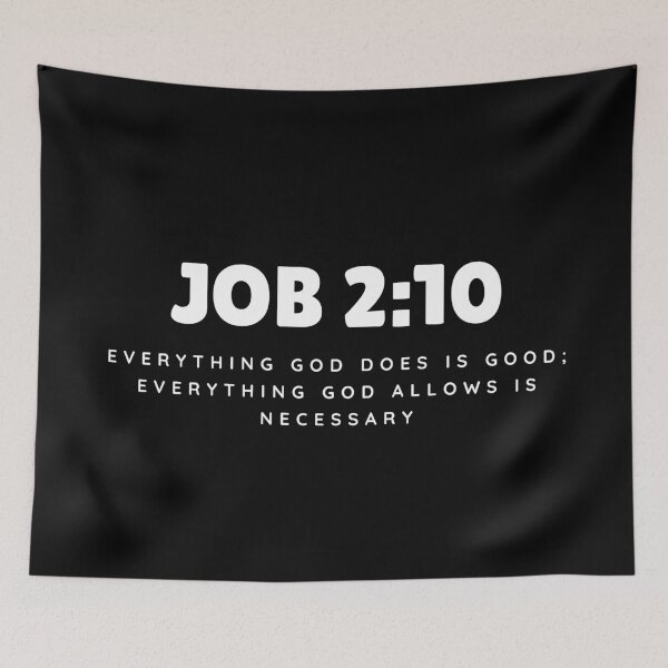 Item preview, Everything God Does Is Good – Job 2:10 White Typography Christian designed and sold by MoriaStore.