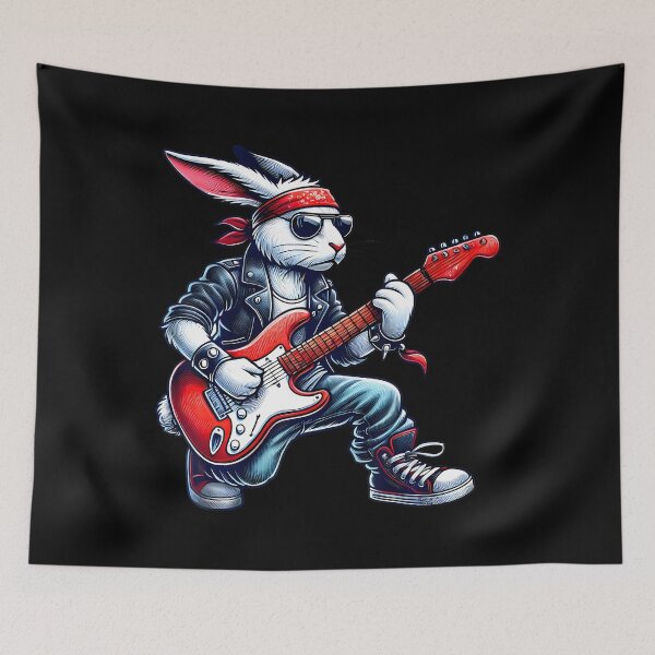 Item preview, Cute Punk Rabbit Rock'N Roll Goth Guitar Rock Star designed and sold by BrandyMegan.