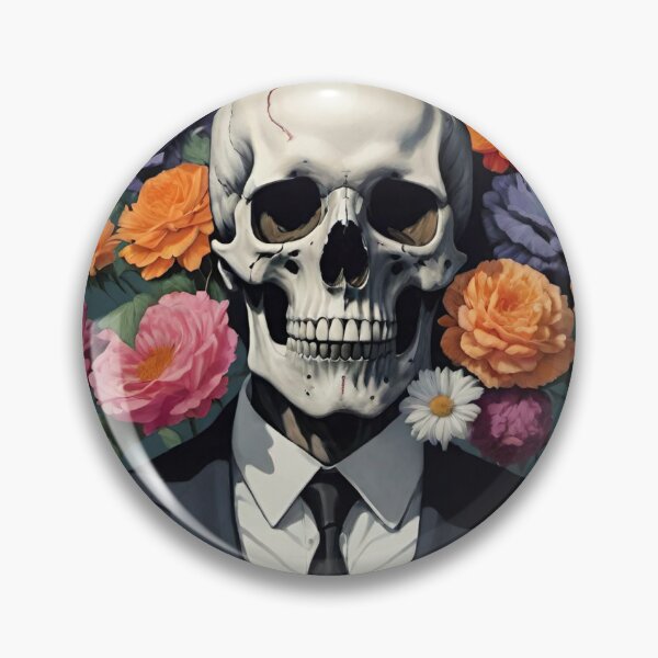 Item preview, Floral Dapper Skull: Memento Mori Bloom designed and sold by jturban125.