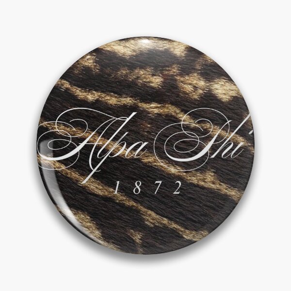 Item preview, Alpha Phi (AФ) Black & Gold Jaguar Stripe Print | EST. 1872. designed and sold by collegecharm.
