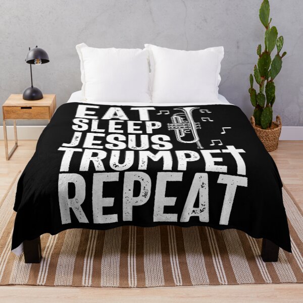 Item preview, Christian Trumpet Player Music Worship Fun Trumpeter Jesus designed and sold by SheilaAnjelica.