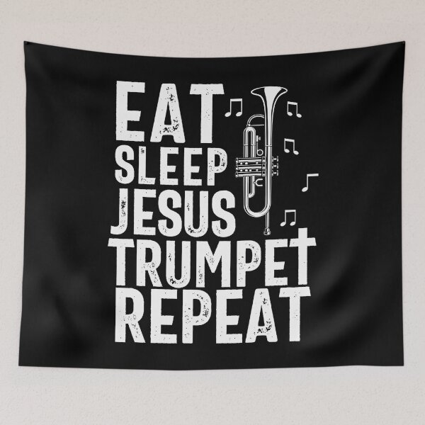 Item preview, Christian Trumpet Player Music Worship Fun Trumpeter Jesus designed and sold by SheilaAnjelica.