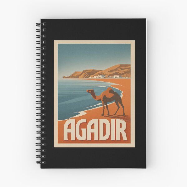 Item preview, Agadir Morocco poster with camel on the beach – vintage travel poster designed and sold by Meiersbeste.