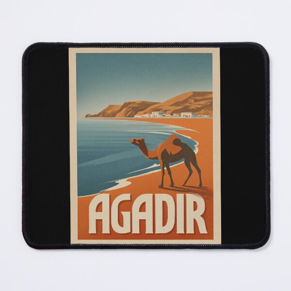 Item preview, Agadir Morocco poster with camel on the beach – vintage travel poster designed and sold by Meiersbeste.