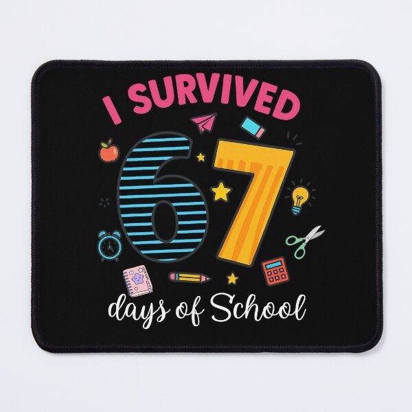 Item preview, I Survived 67 Days of School Funny Ruler & Notebook designed and sold by DigitalMomy.