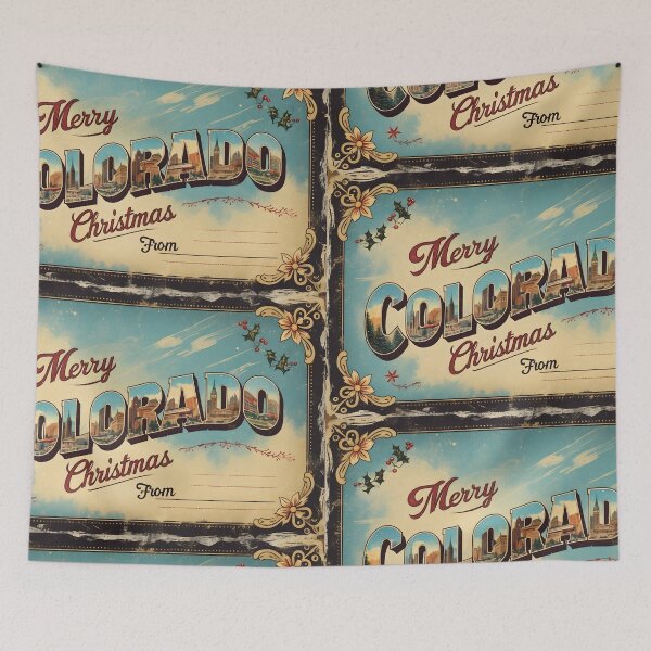 Item preview, Merry Christmas From Colorado USA Postcard Greetings Retro Travel Vintage designed and sold by TravelPostcardGems.