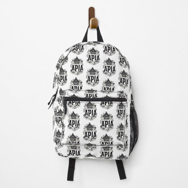 Item preview, Apia Samoa with tropical hut and hibiscus – monochrome island motif designed and sold by Meiersbeste.