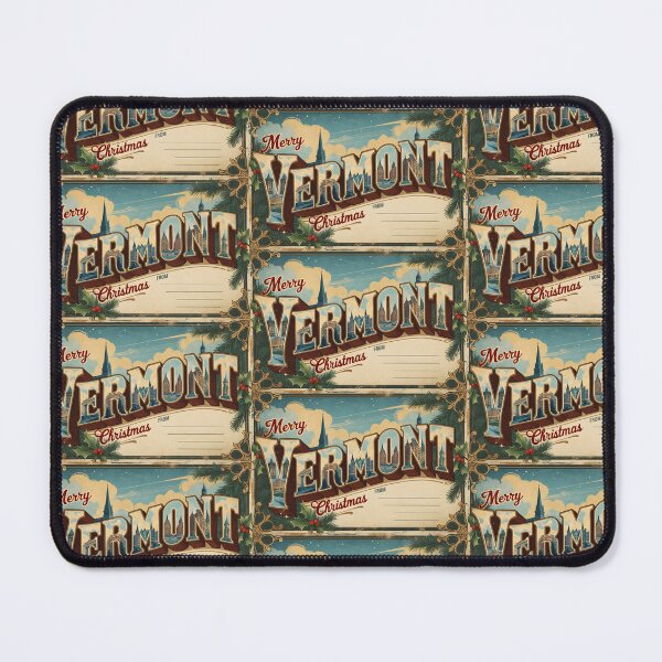 Item preview, Merry Christmas From Vermont USA Postcard Greetings Retro Travel Vintage designed and sold by TravelPostcardGems.