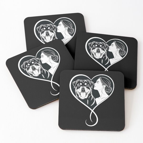 Item preview, Rottweiler Mom Dog Art Rottie Valentine's Day Heart designed and sold by CruelShadesSt.