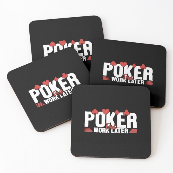 Item preview, Poker First Work Later Poker Hands Texas Holdem Player Poker designed and sold by BrandyMegan.
