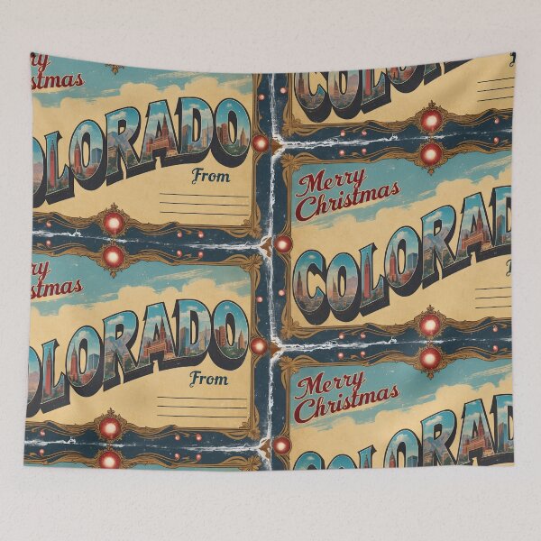 Item preview, Merry Christmas From Colorado USA Postcard Greetings Retro Travel Vintage designed and sold by TravelPostcardGems.