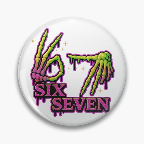 Item preview, Skeleton 6 7 Meme Viral Gen Alpha designed and sold by SaltedBeachPaperie.