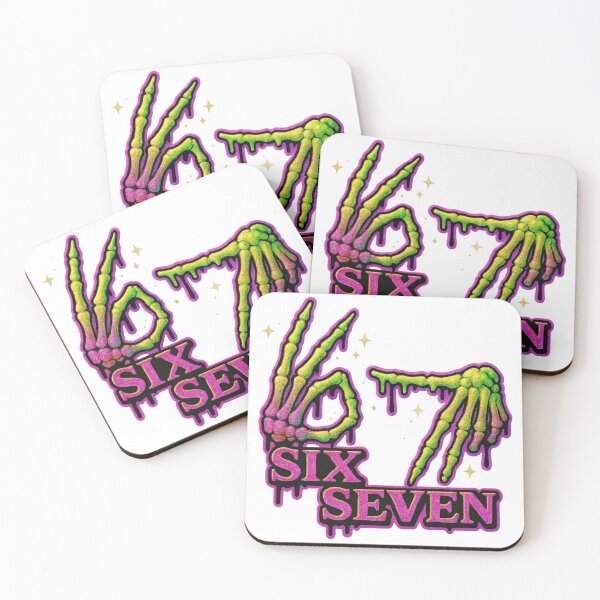 Item preview, Skeleton 6 7 Meme Viral Gen Alpha designed and sold by SaltedBeachPaperie.