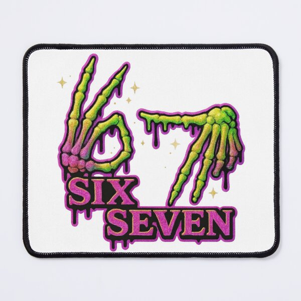 Item preview, Skeleton 6 7 Meme Viral Gen Alpha designed and sold by SaltedBeachPaperie.