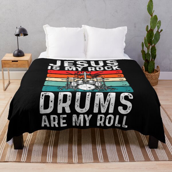 Item preview, Jesus Is My Rock Drums Are My Roll Christian Drummer designed and sold by RuthSheila.