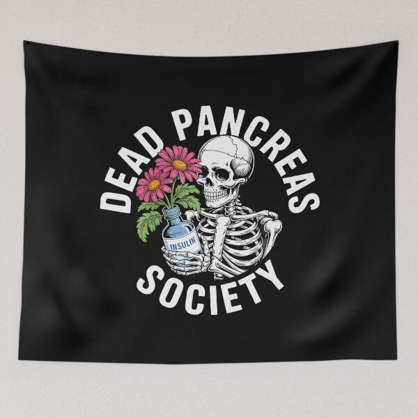 Item preview, Dead Pancreas Society Sugar Diabetes Awareness Skull Flower designed and sold by KristinDebra.