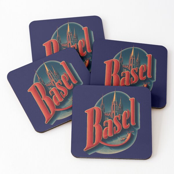 Item preview, Basel, Switzerland with Rhine and cathedral – vintage cityscape designed and sold by Meiersbeste.