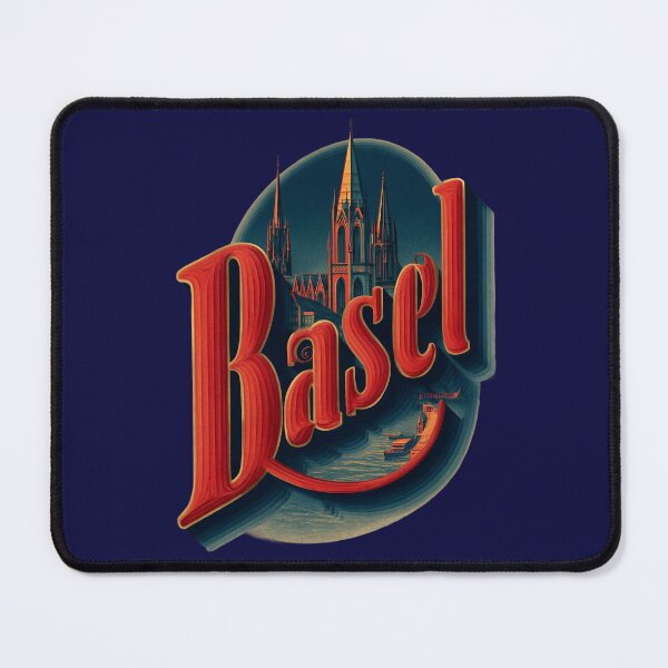 Item preview, Basel, Switzerland with Rhine and cathedral – vintage cityscape designed and sold by Meiersbeste.