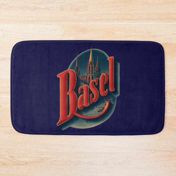 Item preview, Basel, Switzerland with Rhine and cathedral – vintage cityscape designed and sold by Meiersbeste.