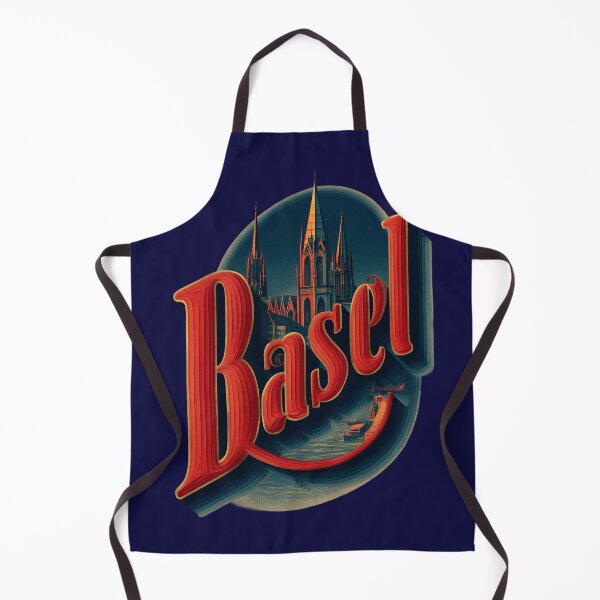 Item preview, Basel, Switzerland with Rhine and cathedral – vintage cityscape designed and sold by Meiersbeste.
