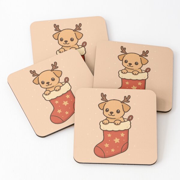 Item preview, Christmas Stocking Pup – Small Breed Reindeer Cutie designed and sold by dogmomtees.