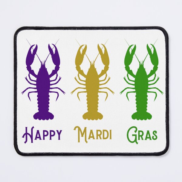 Item preview, Happy Mardi Gras Crawfish designed and sold by Sandbar Designs.