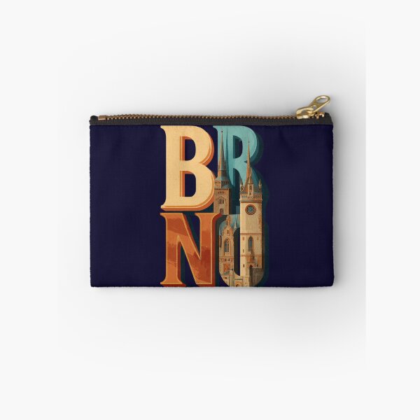 Item preview, Brno, Czech Republic – Vintage city illustration featuring a cathedral and large lettering. designed and sold by Meiersbeste.