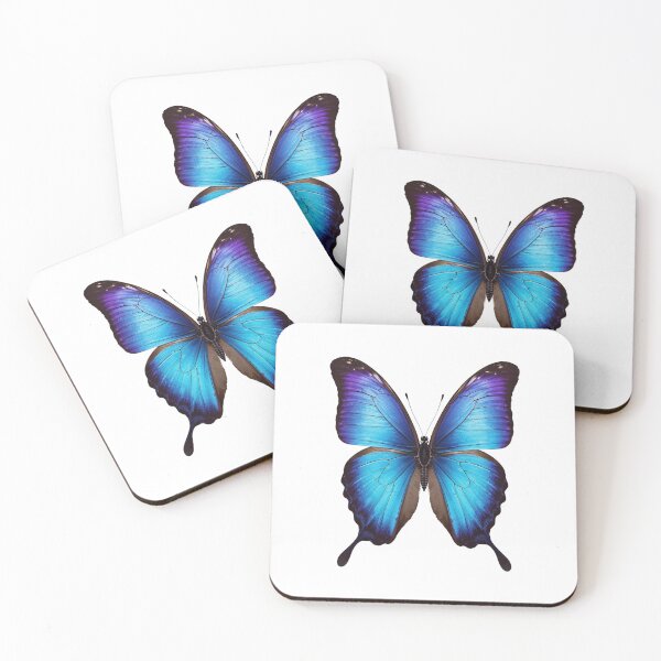Item preview, Shimmering Blue Butterfly Nature Sticker designed and sold by KiValuate.